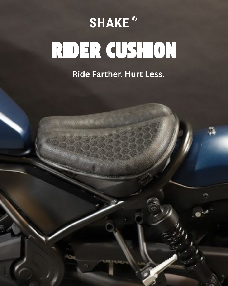 Rider Cushion on motorcycle seat